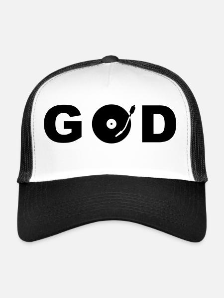 god is a dj - Casquette trucker  - blanc/noir - Devant