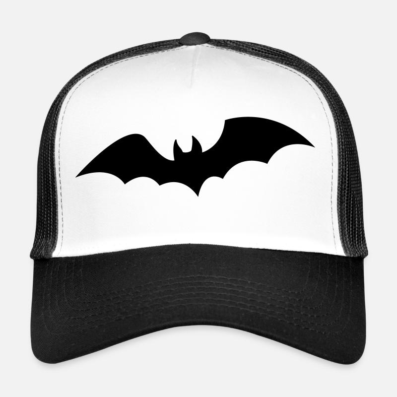 Fledermaus - Trucker Cap - Weiß/Schwarz