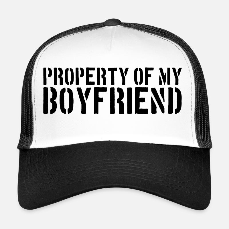 Propriété de mon petit ami avertissement propriété Casquette trucker 