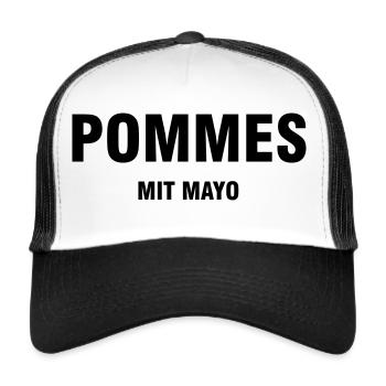 pommes - Trucker Cap - Weiß/Schwarz - Vorne