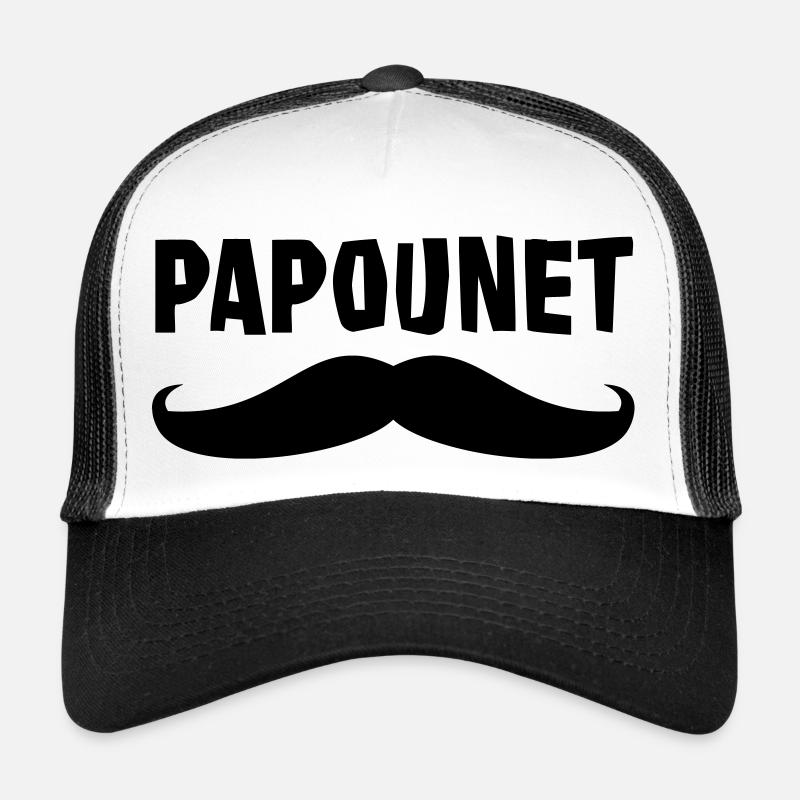 Papounet - Casquette trucker  - blanc/noir