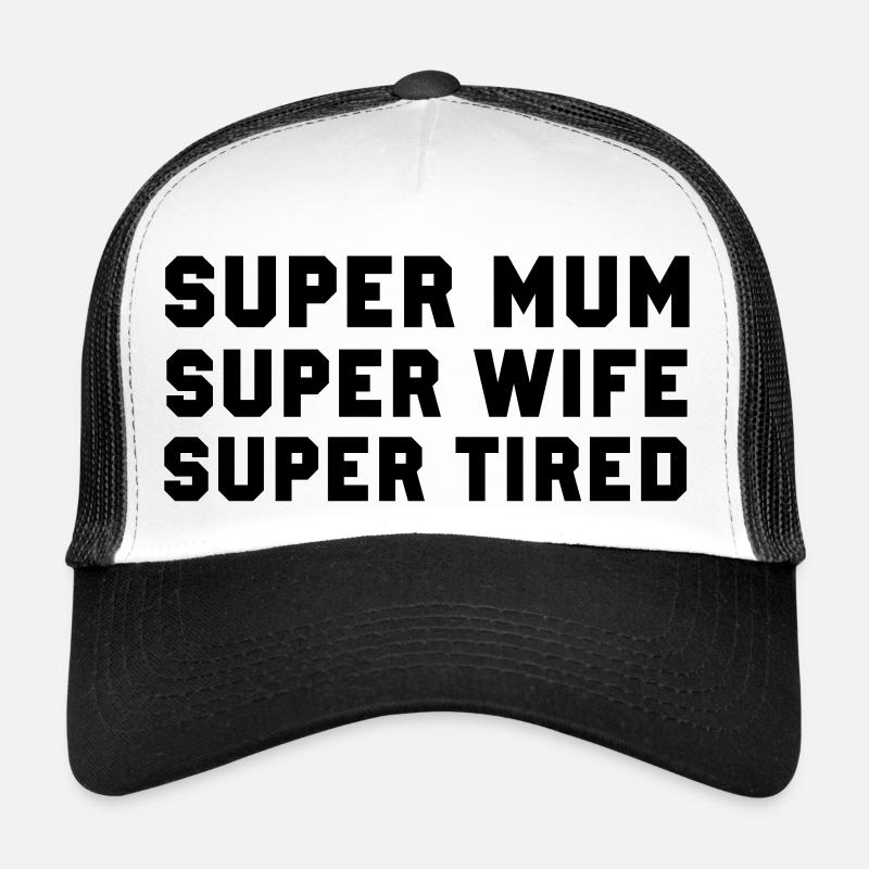 Super Mum - Casquette trucker  - blanc/noir