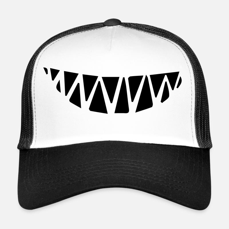Lächelnde Zähne Mindestabstand - Trucker Cap - Weiß/Schwarz