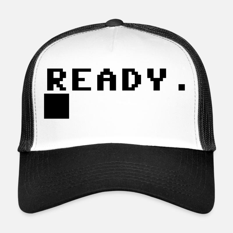 C-64-Startaufforderung - Trucker Cap - Weiß/Schwarz
