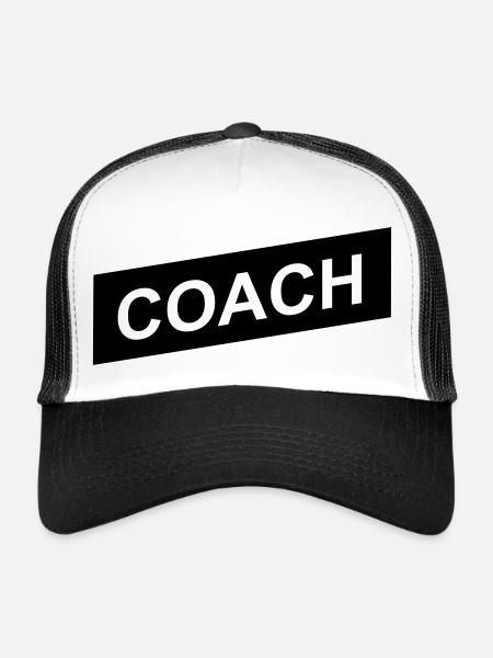coach black up - Casquette trucker  - blanc/noir - Devant