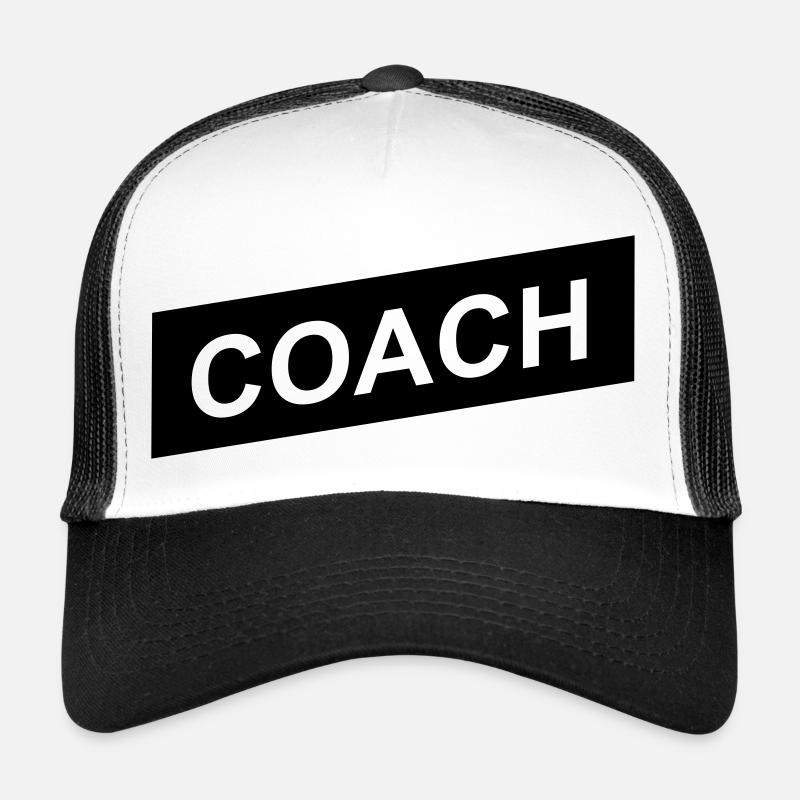 coach black up - Trucker Cap - Weiß/Schwarz