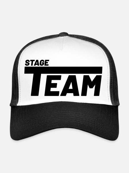 équipe de scène groupe de théâtre Spotlight - Casquette trucker  - blanc/noir - Devant