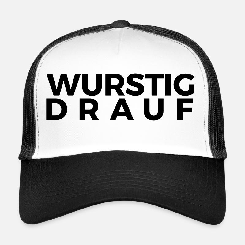 WURSTIG DRAUF - Trucker Cap - Weiß/Schwarz