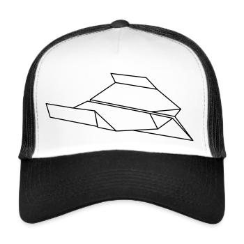 Paper Plane/Swallow - Trucker Cap - white/black - Front