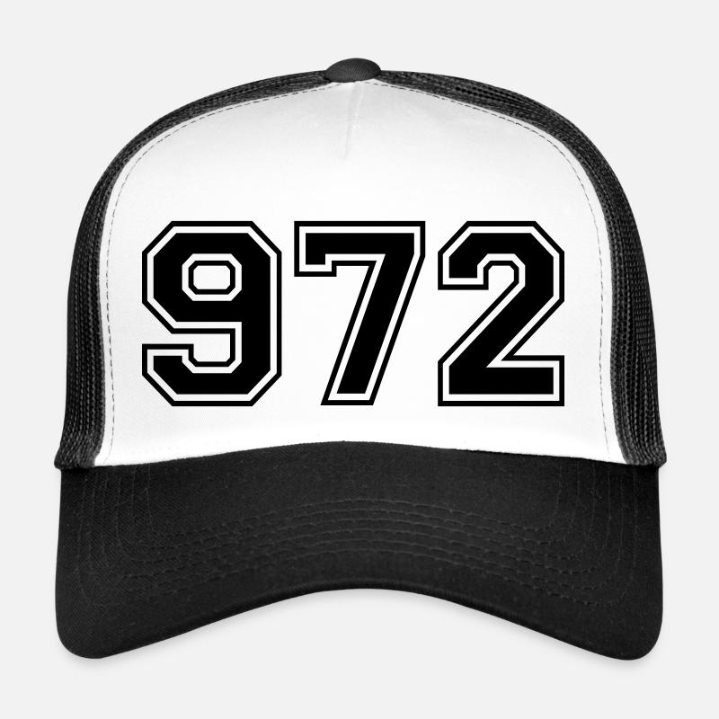 972 - Casquette trucker  - blanc/noir