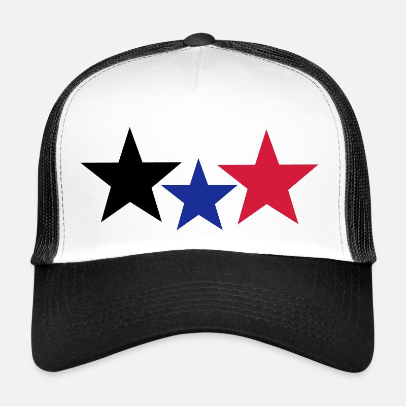 Stars - Trucker Cap - Weiß/Schwarz