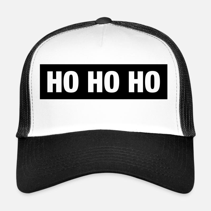 HOHOHO - Trucker Cap - Weiß/Schwarz