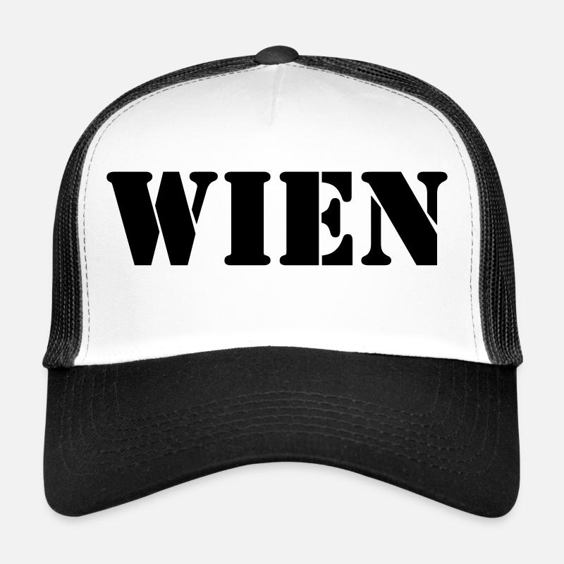 WIEN - Trucker Cap - Weiß/Schwarz