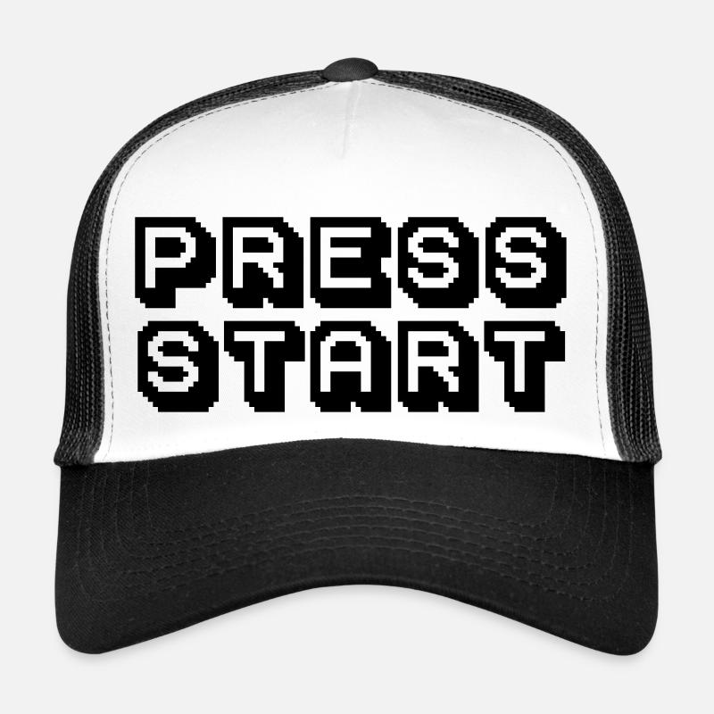 Press Start Arcade Pixelart Design Trucker Cap