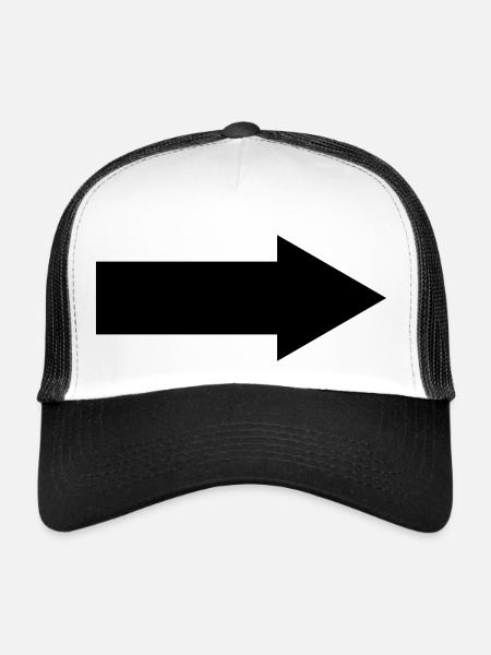 Flèche vers la droite - Casquette trucker - blanc/noir