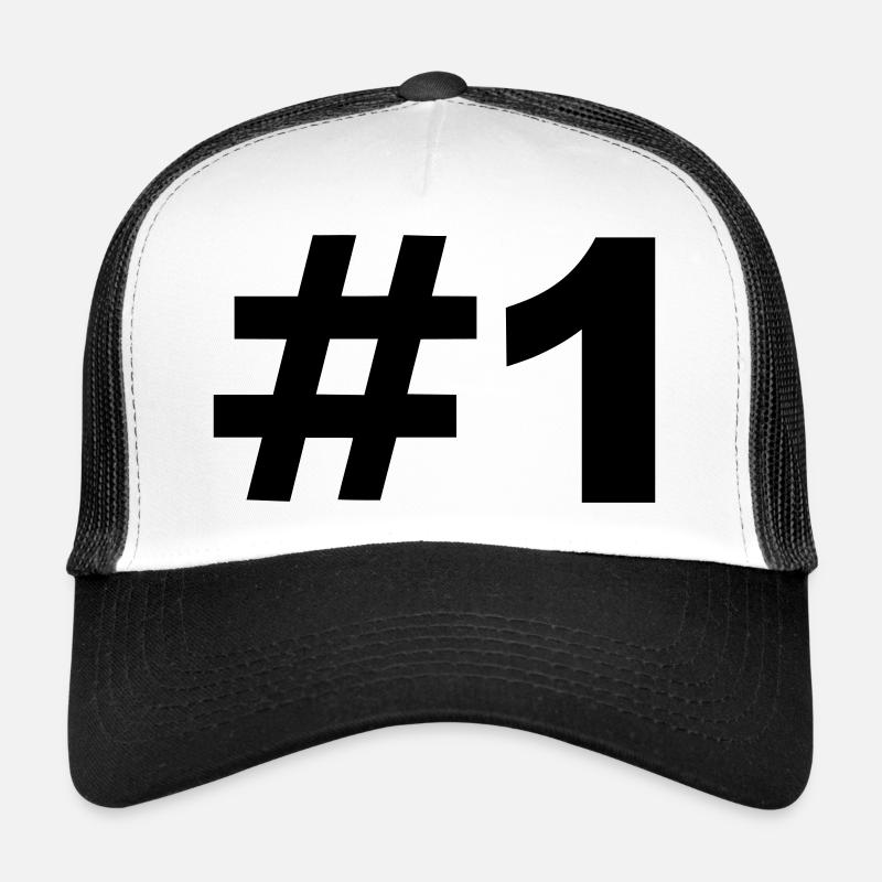 Number 1 - Trucker Cap - white/black