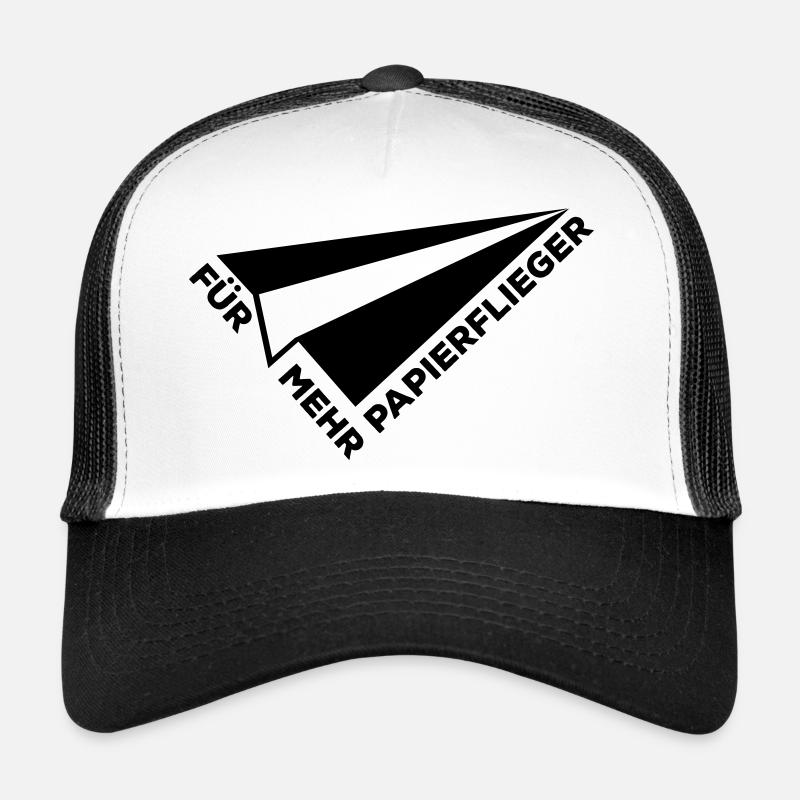Papierflieger Flugzeug basteln Trucker Cap
