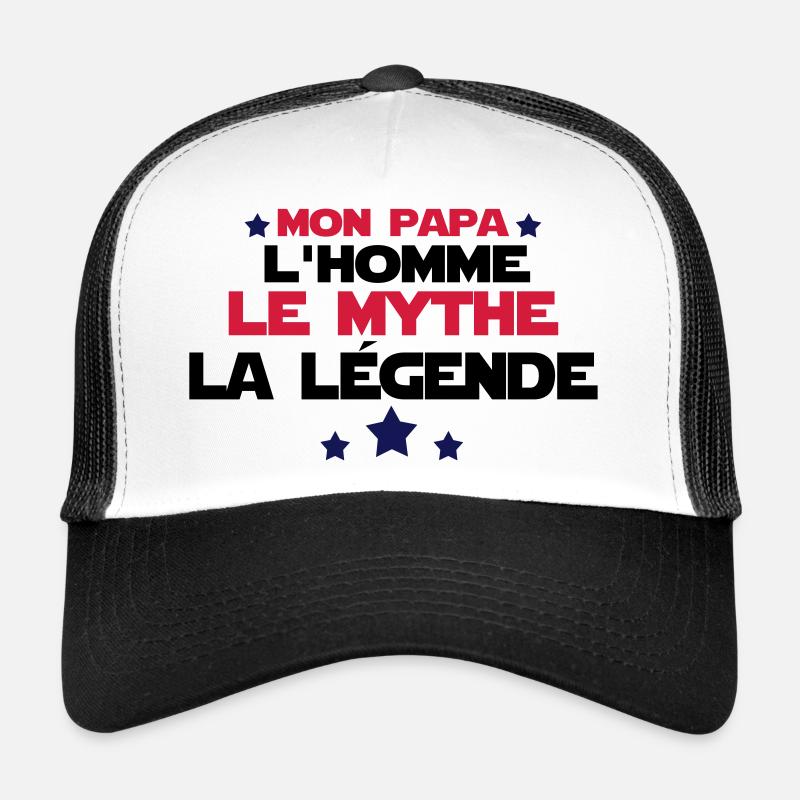 mon papa - Casquette trucker  - blanc/noir