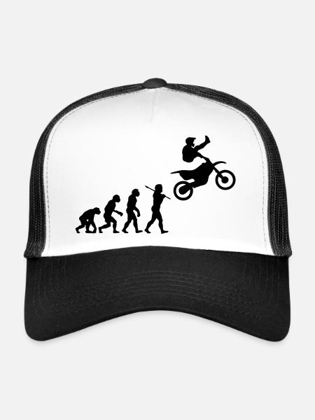 MX Freestyle Motocross Evolution - Casquette trucker  - blanc/noir - Devant