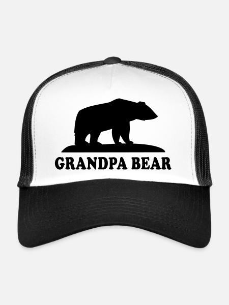 GRAND-PAPA OURS - Casquette trucker  - blanc/noir - Devant