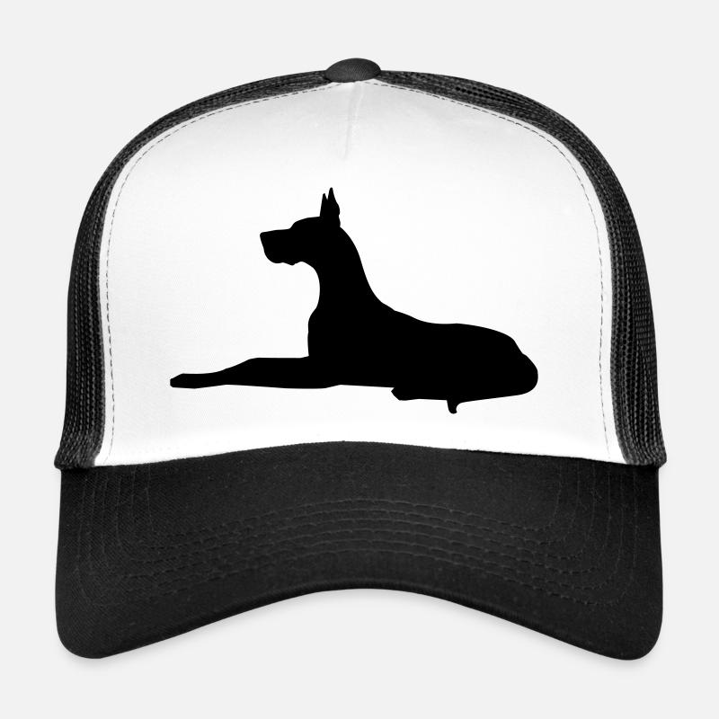 doberman - Casquette trucker - blanc/noir