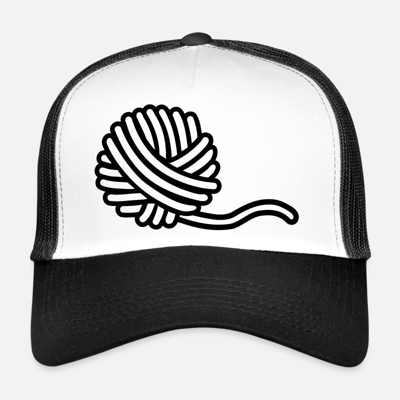 Wolle - Trucker Cap - Weiß/Schwarz