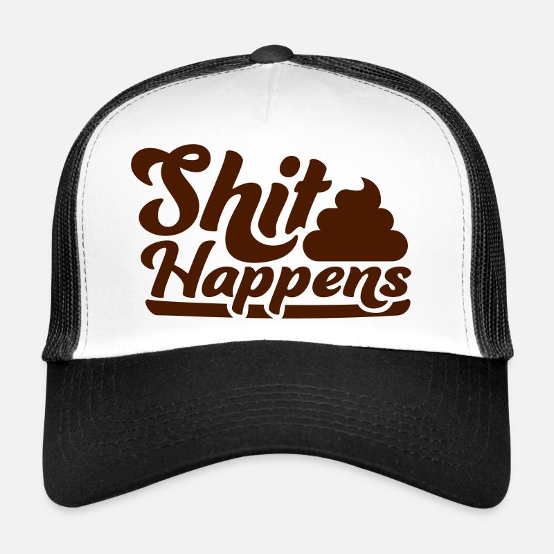 Feces pile shit happens Trucker Cap