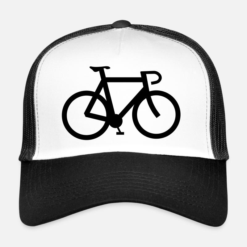 Cyclisme - Casquette trucker  - blanc/noir
