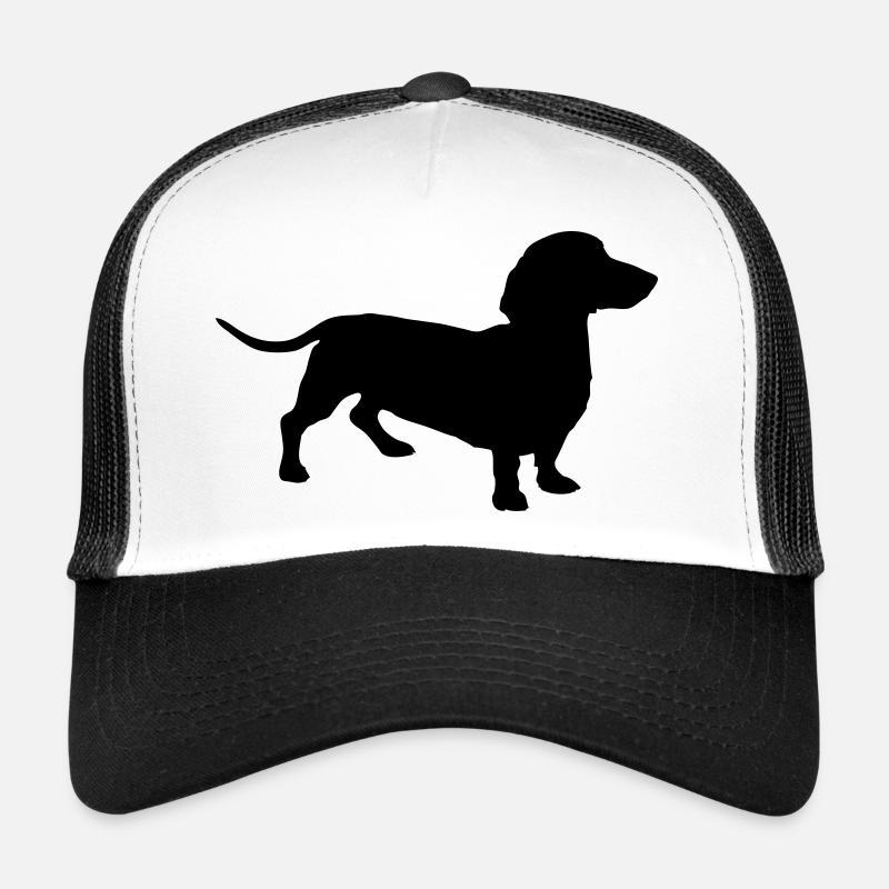 Dackel - Trucker Cap - Weiß/Schwarz