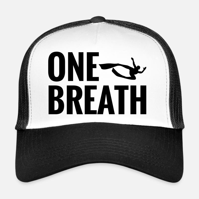 One Breath Freedive Apnea - Casquette trucker - blanc/noir