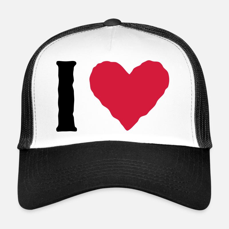 I love ... - Trucker Cap - Weiß/Schwarz