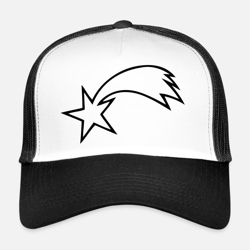 Sternschnuppe - Trucker Cap - Weiß/Schwarz