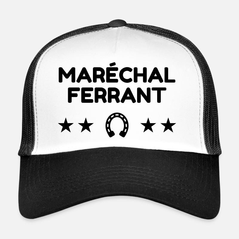 Maréchal-Ferrant / Maréchal ferrant / Métier / Job - Casquette trucker  - blanc/noir