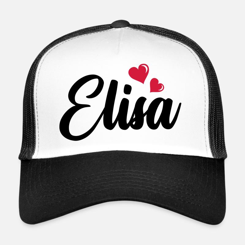 TEST ELISA - Casquette trucker  - blanc/noir