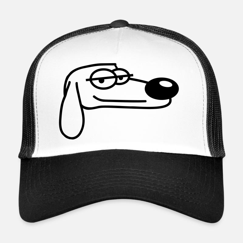 Hund Guckt Cool Entspannter Blick Kerl Chill Dude Trucker Cap