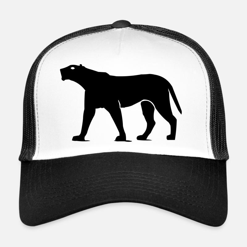 panther animal - Trucker Cap - Weiß/Schwarz