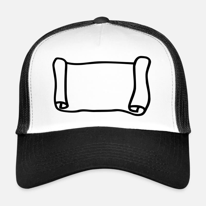 Schriftrolle - Trucker Cap - Weiß/Schwarz