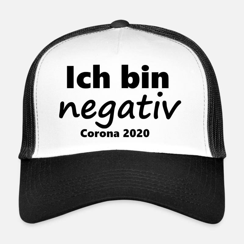 Corona - Ich bin negativ - Trucker Cap - Weiß/Schwarz