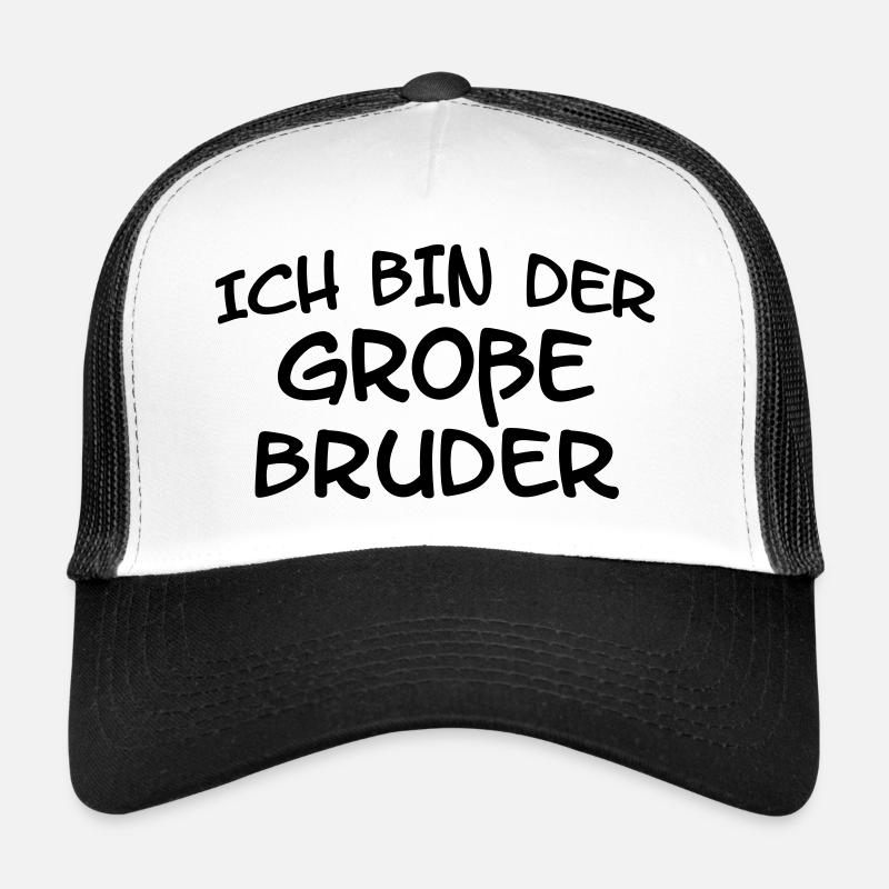 Ich bin der Große Bruder Schriftzug gebogen Trucker Cap