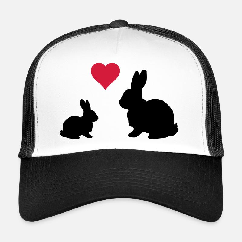 Mama Kind Hase - Trucker Cap - Weiß/Schwarz