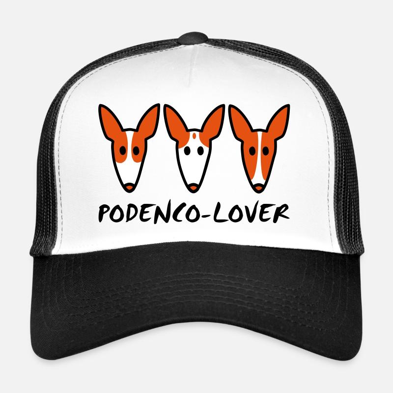 Podenco-Lover - Trucker Cap - Weiß/Schwarz