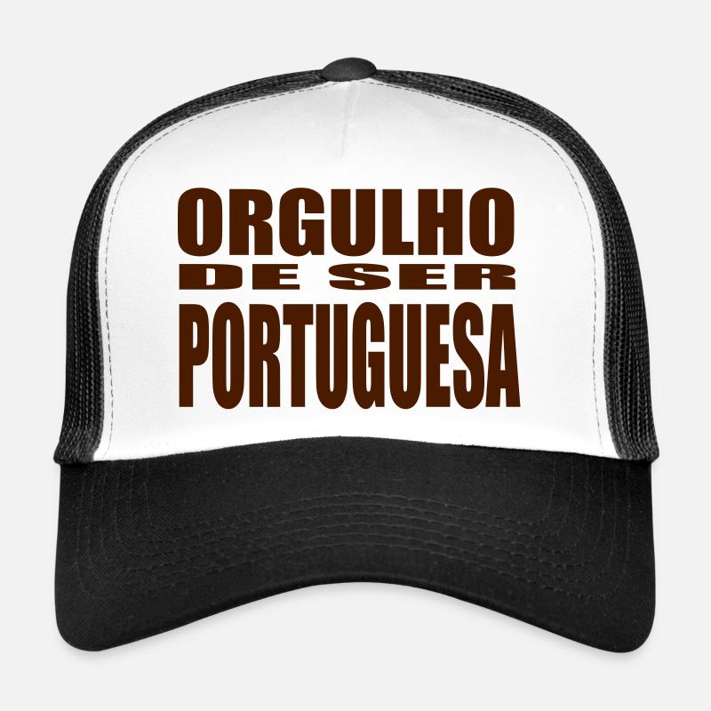 orgulho_portuguesa_unicolor - Trucker Cap - Weiß/Schwarz