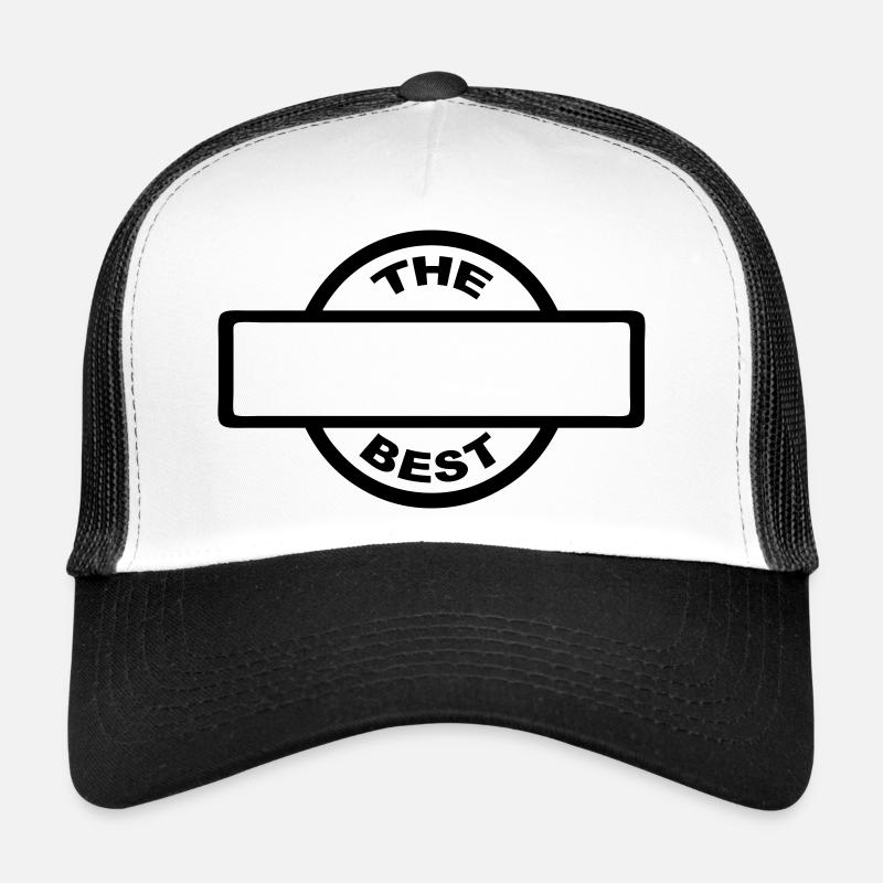 Logo à personnaliser - Casquette trucker  - blanc/noir