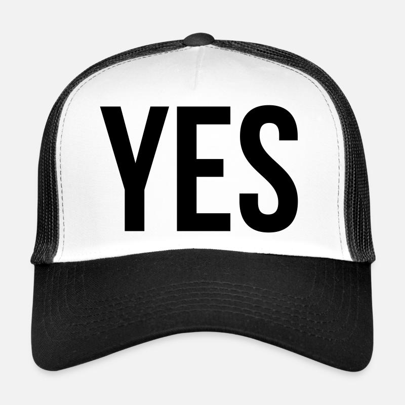 yes - Casquette trucker  - blanc/noir