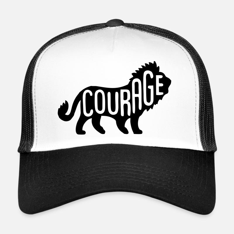 Lion - Lion Courage - Casquette trucker  - blanc/noir