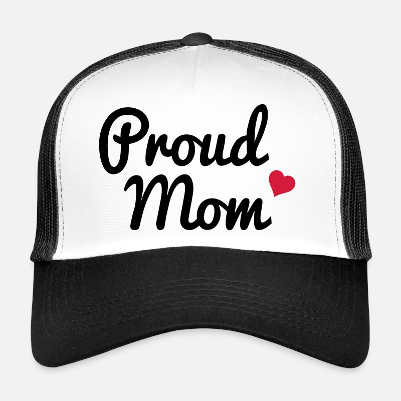 Proud Mom - Casquette trucker  - blanc/noir
