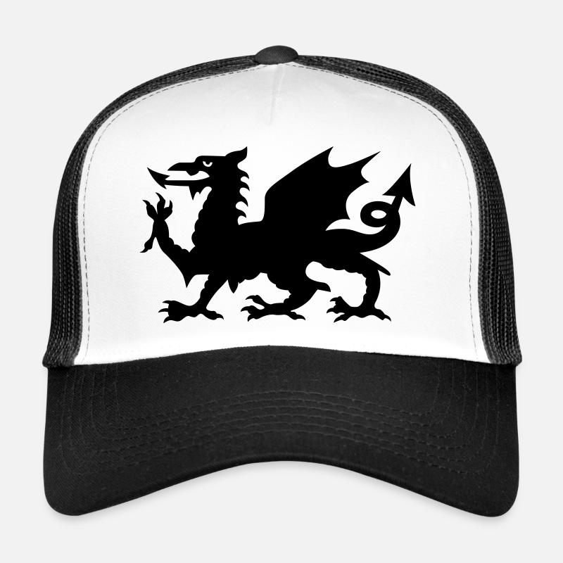 wales - Trucker Cap - Weiß/Schwarz