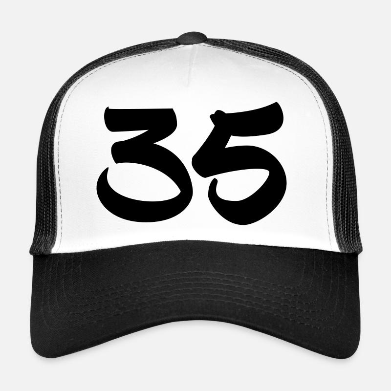 35 - Casquette trucker  - blanc/noir