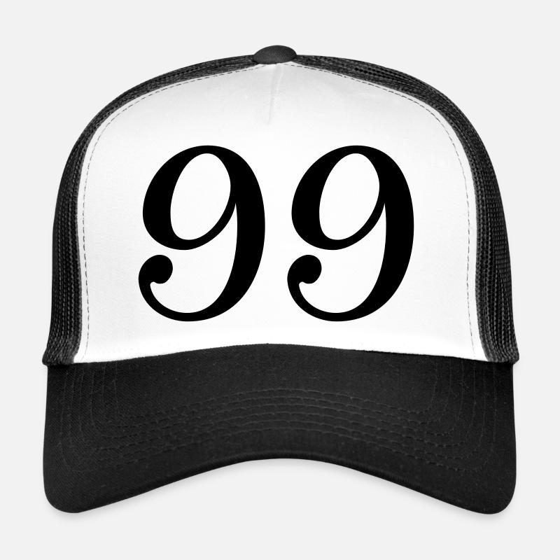 99 - Casquette trucker  - blanc/noir