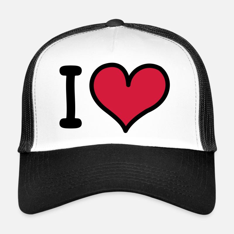 I Heart 3-colors - Casquette trucker  - blanc/noir